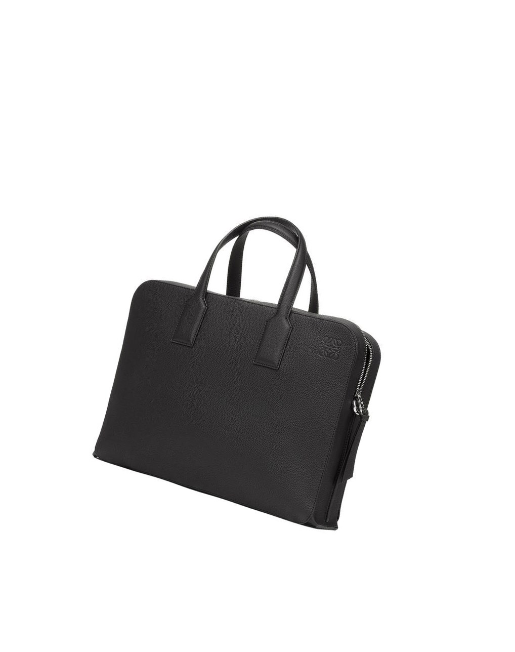 Loewe Goya thin briefcase in soft grained calfskin Noir | 5608NEQRF