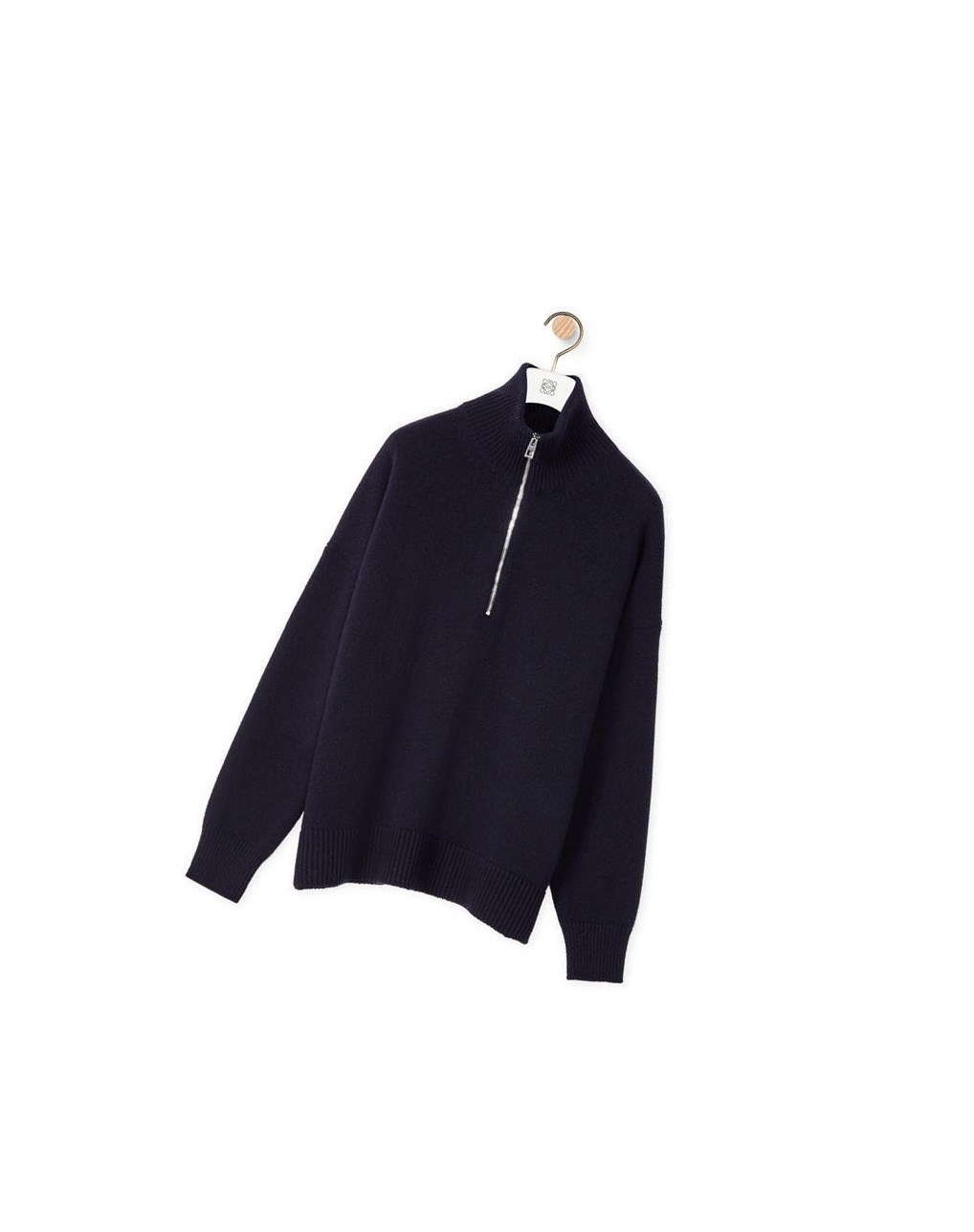 Loewe Half zip sweater in cashmere Bleu Marine Bleu | 7213VNFZW