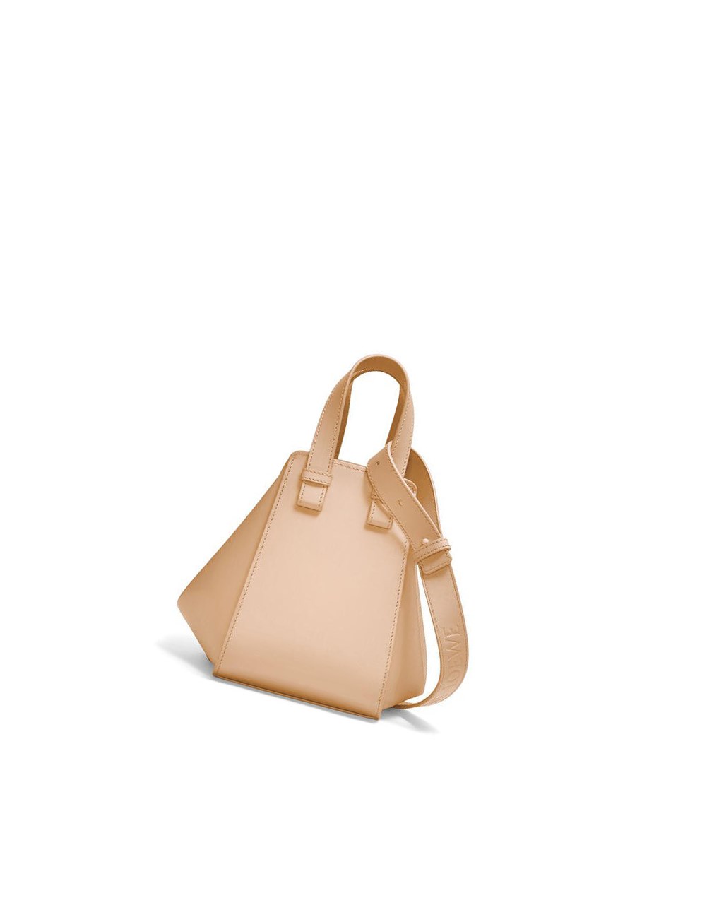 Loewe Hammock compact bag in satin calfskin Nude | 0279BTCPD