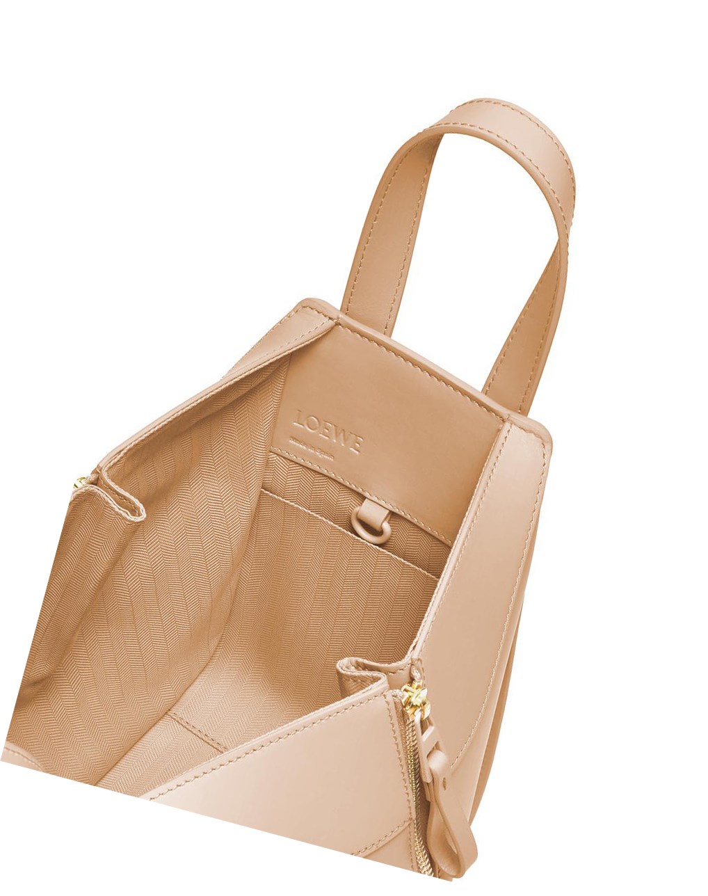 Loewe Hammock compact bag in satin calfskin Nude | 0279BTCPD