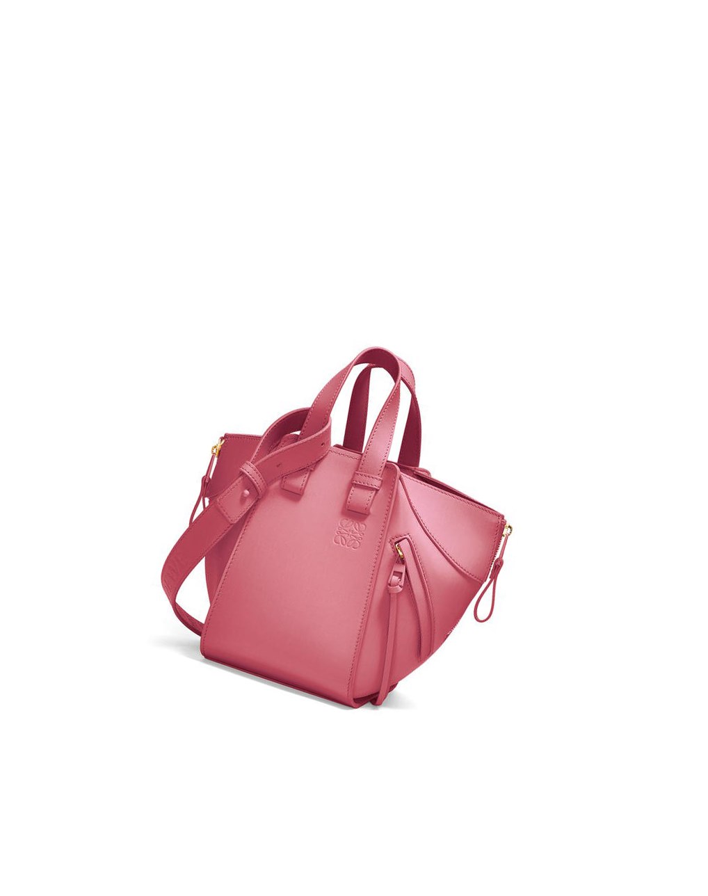 Loewe Hammock compact bag in satin calfskin Plumrose | 8971IAFSO