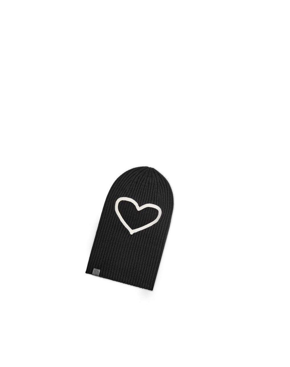 Loewe Heart balaclava in. wool Noir Blanche | 8064IZSBE