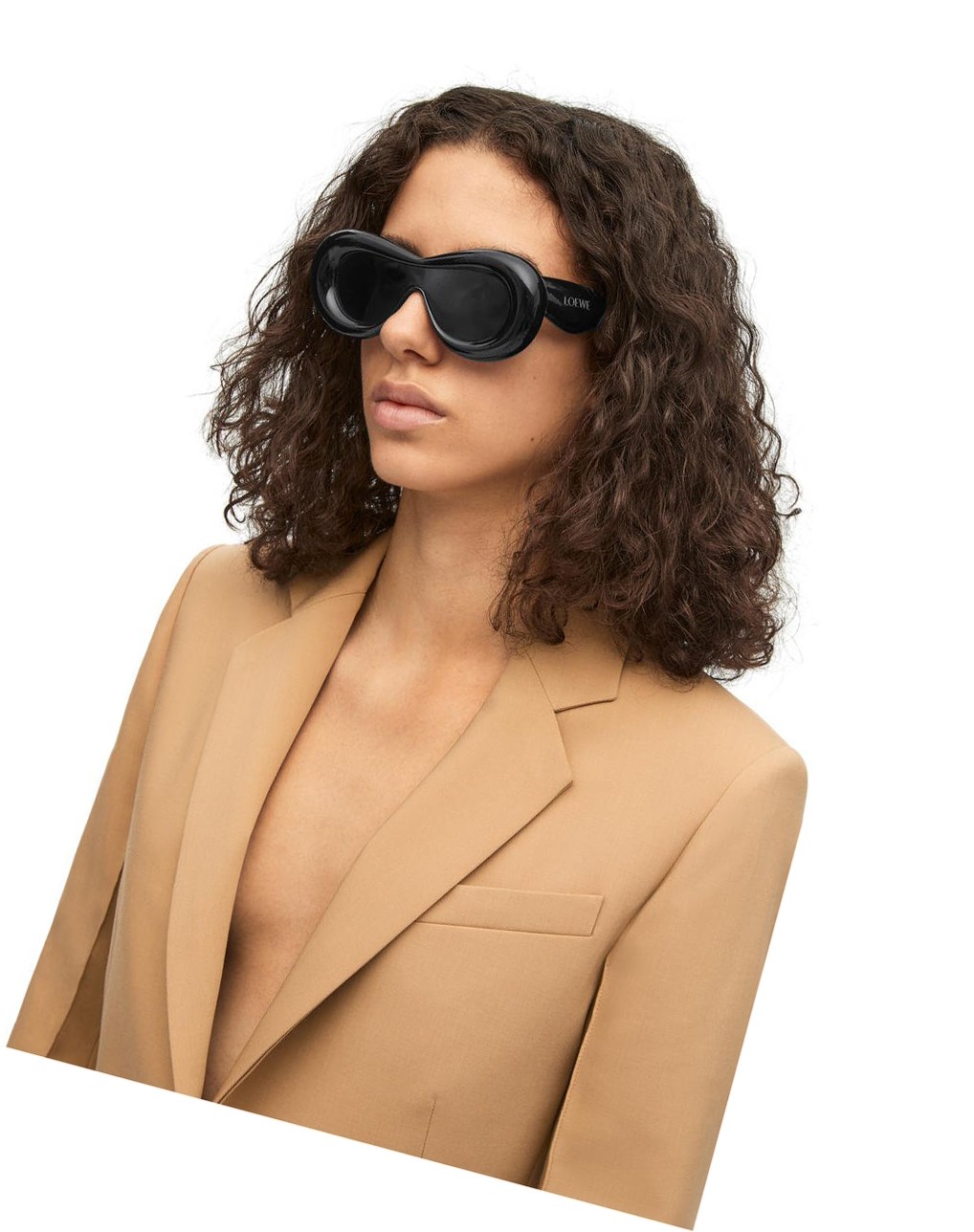 Loewe Inflated mask sunglasses in acetate Noir | 9812CIKEB