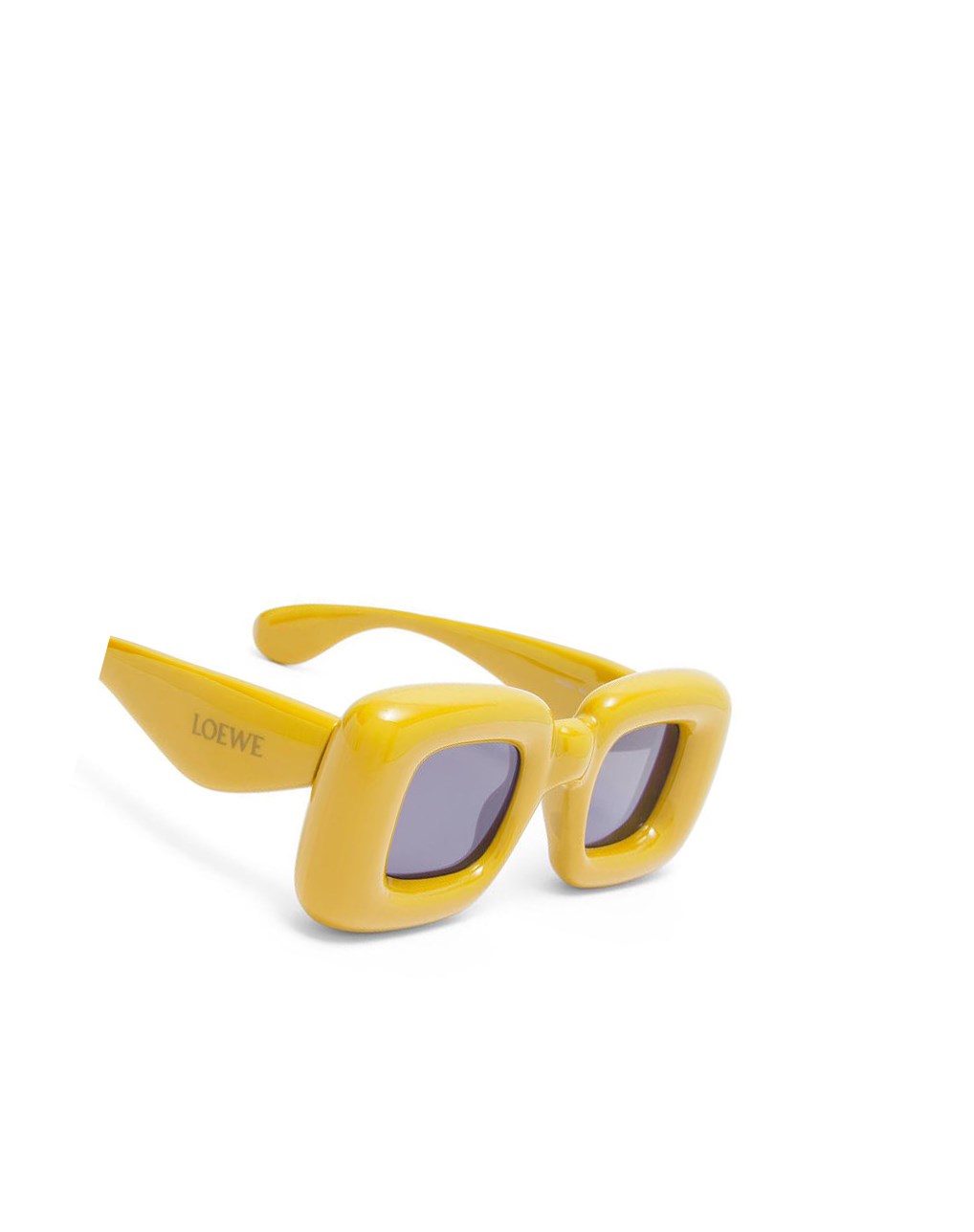 Loewe Inflated rectangular sunglasses in acetate Jaune | 0456PMSIB