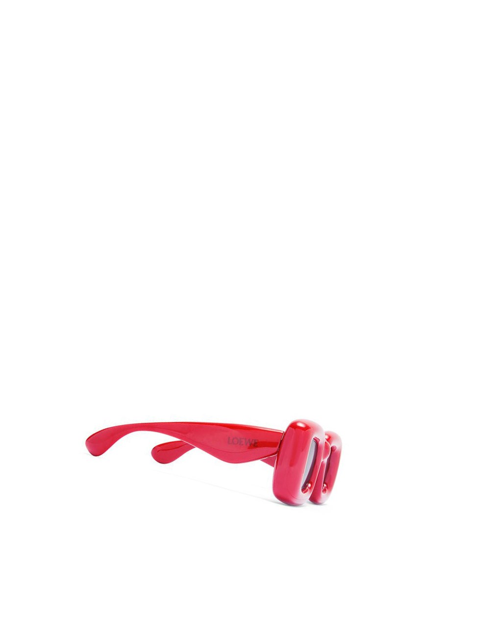 Loewe Inflated rectangular sunglasses in acetate Lipstick | 0526DJIQA