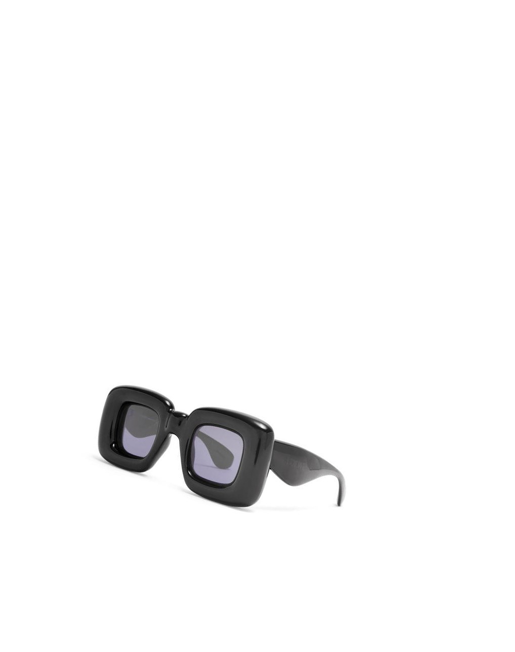 Loewe Inflated rectangular sunglasses in acetate Noir | 1076NSLFD