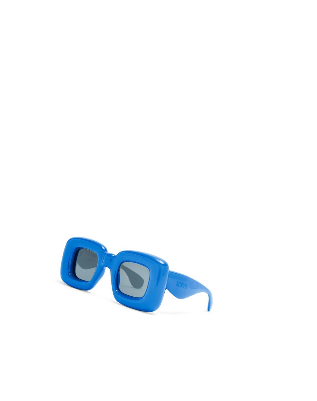 Loewe Inflated rectangular sunglasses in acetate Bleu | 4125CRVGM