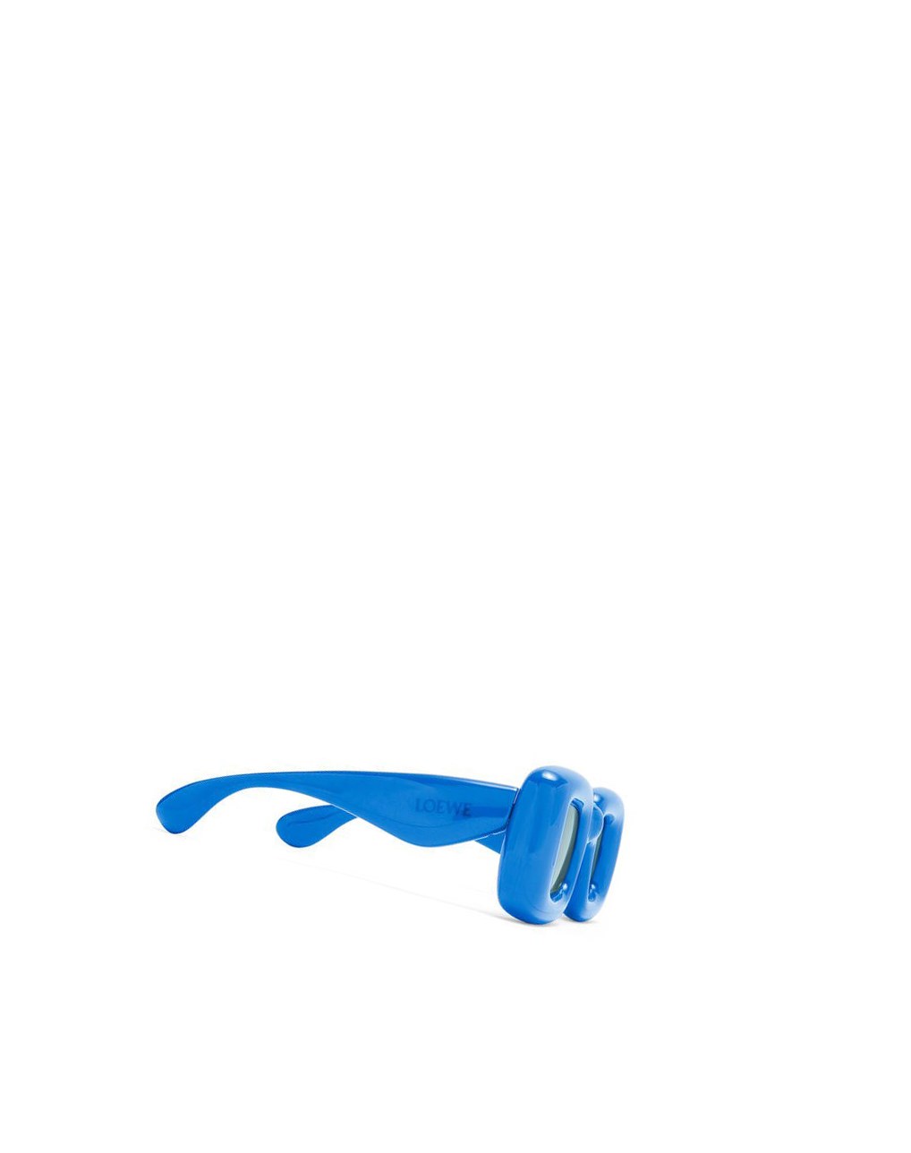 Loewe Inflated rectangular sunglasses in acetate Bleu | 4125CRVGM