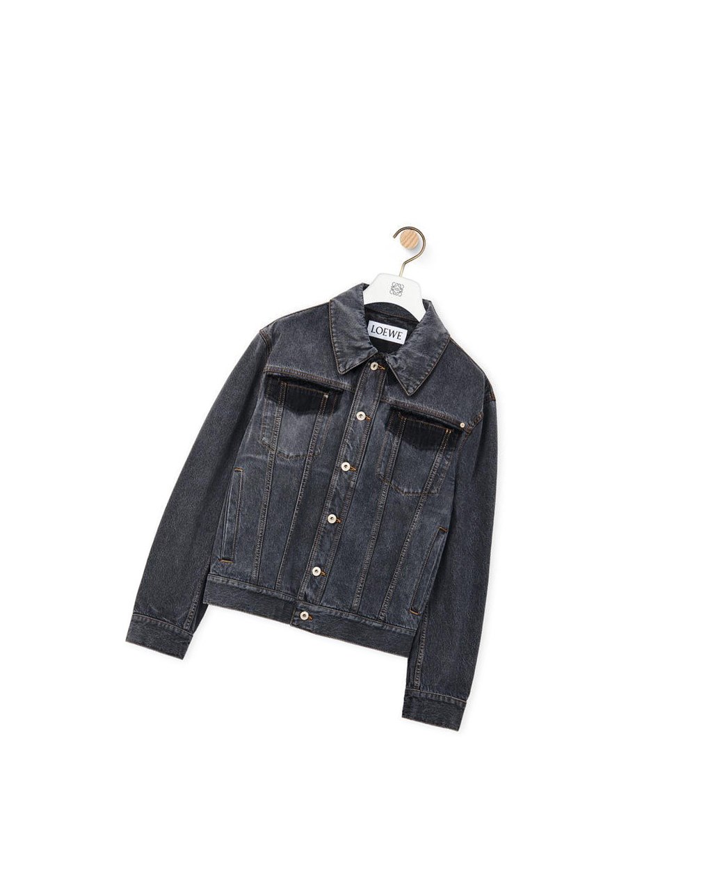 Loewe Jacket in faded denim Noir | 0364KSUWE