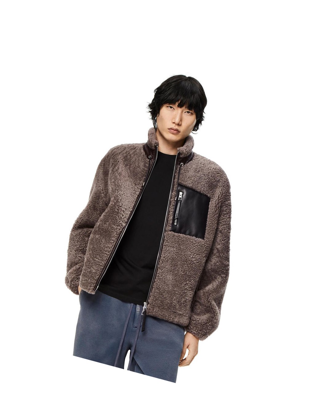 Loewe Jacket in shearling Noir | 9642RTLKJ