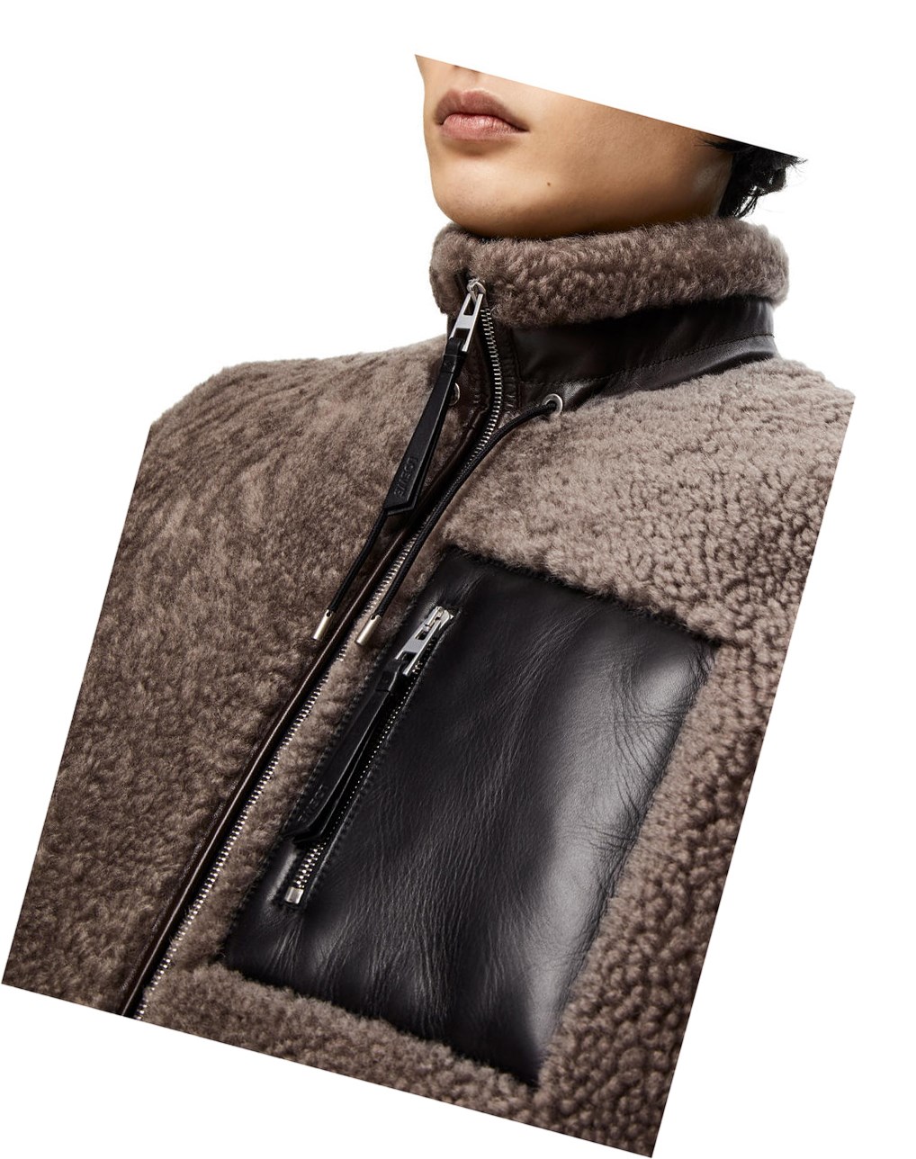 Loewe Jacket in shearling Noir | 9642RTLKJ