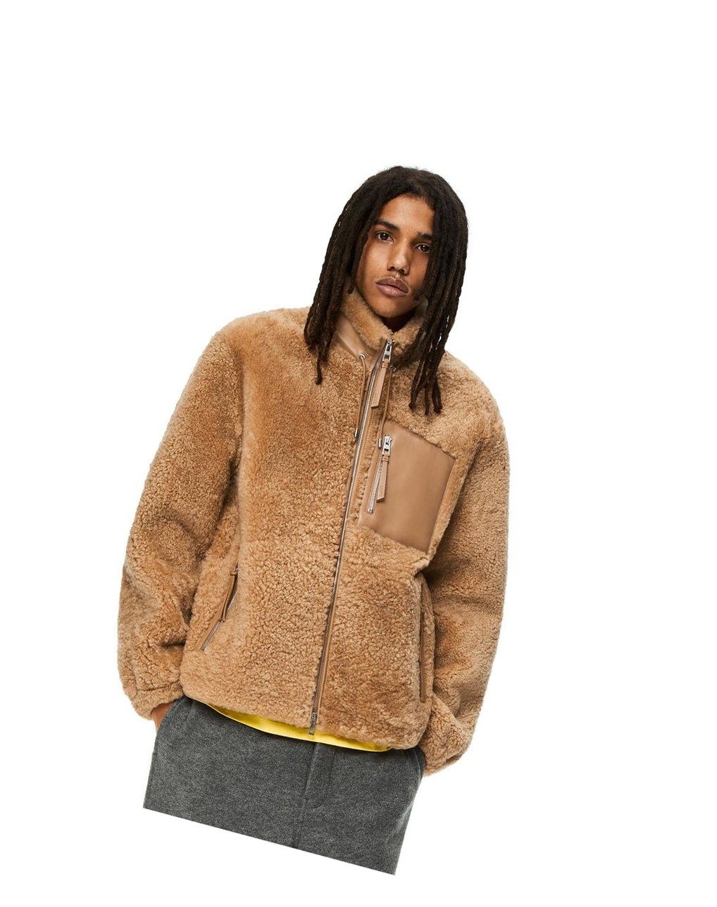 Loewe Jacket in shearling Sable Beige | 7634IZSVH