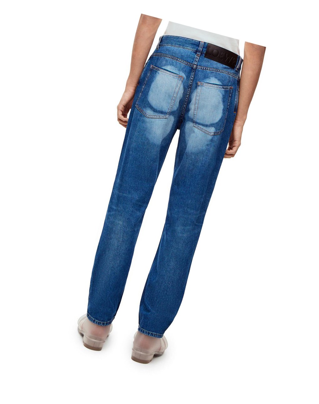 Loewe Jeans in washed denim Indigo Bleu | 0768NOZDW