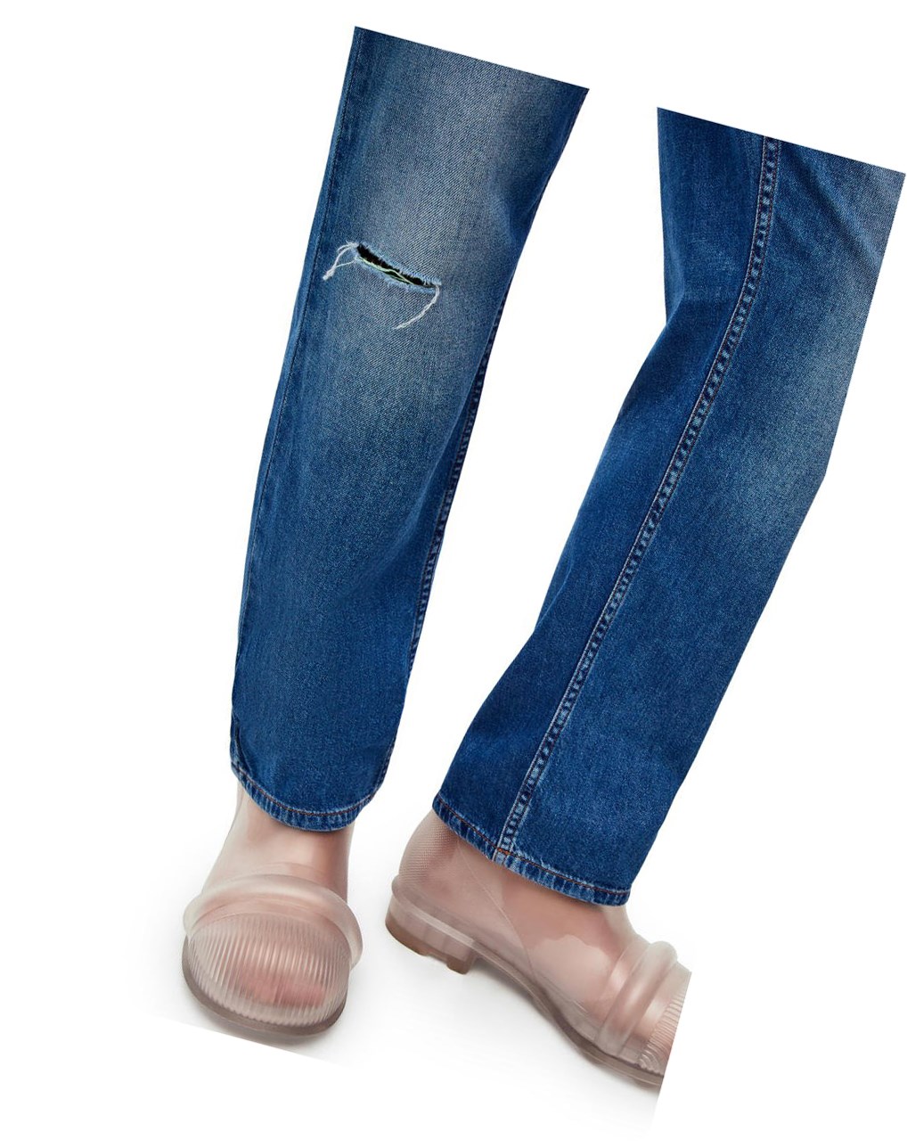 Loewe Jeans in washed denim Indigo Bleu | 0768NOZDW