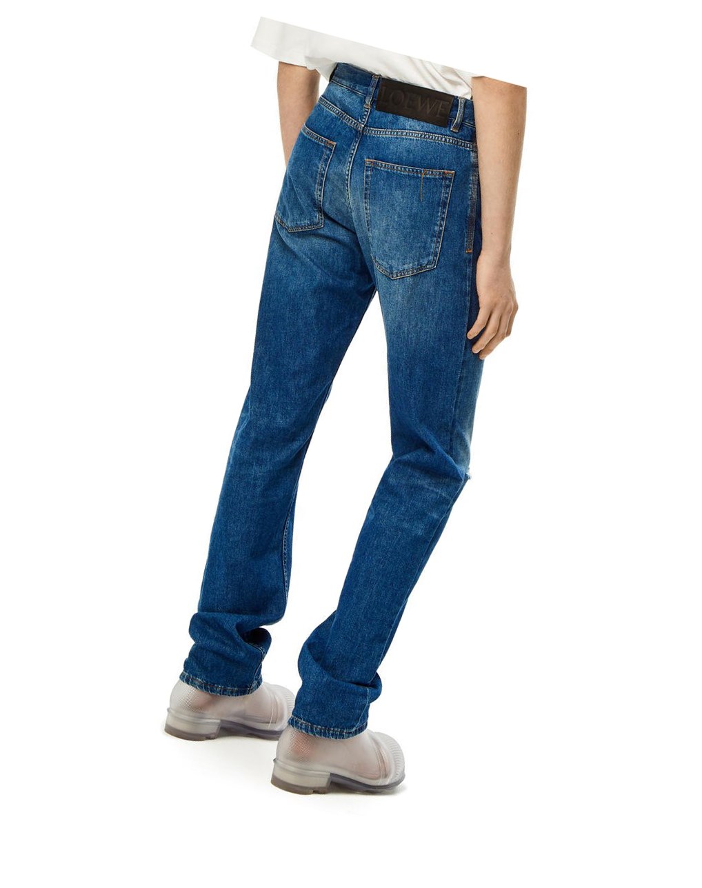 Loewe Jeans in washed denim Indigo Bleu | 2130BJPKA