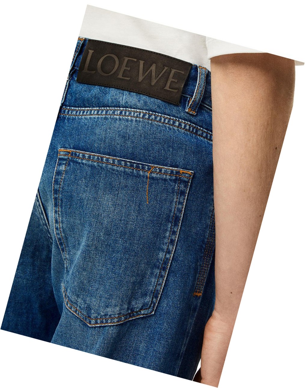 Loewe Jeans in washed denim Indigo Bleu | 2130BJPKA