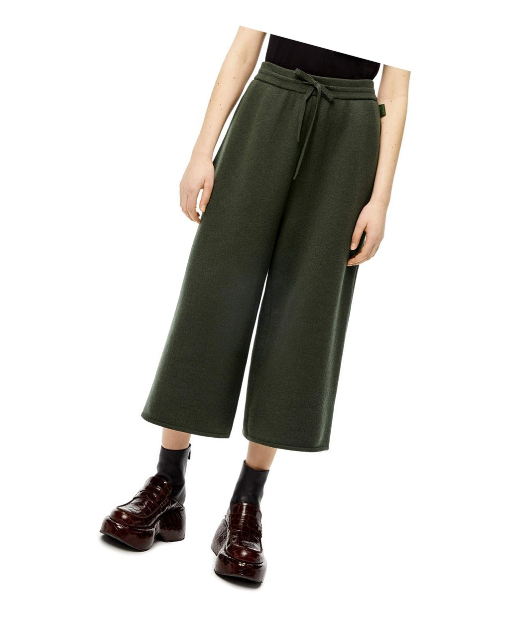 Loewe Knit trousers in cashmere Kaki Vert | 2384PCHVX