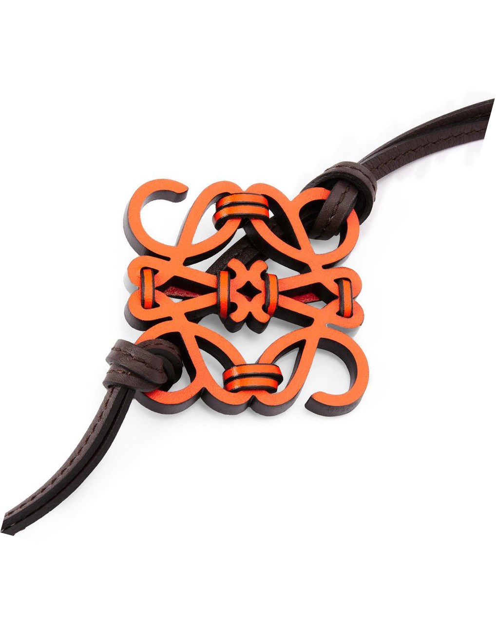 Loewe Knotted Anagram charm in calfskin Orange | 9862NZFUL