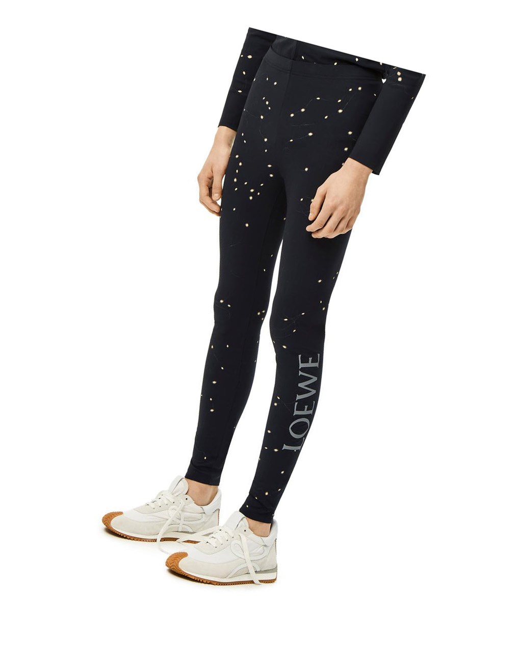 Loewe LED print leggings in polyamide Noir Jaune | 1826WBSJQ