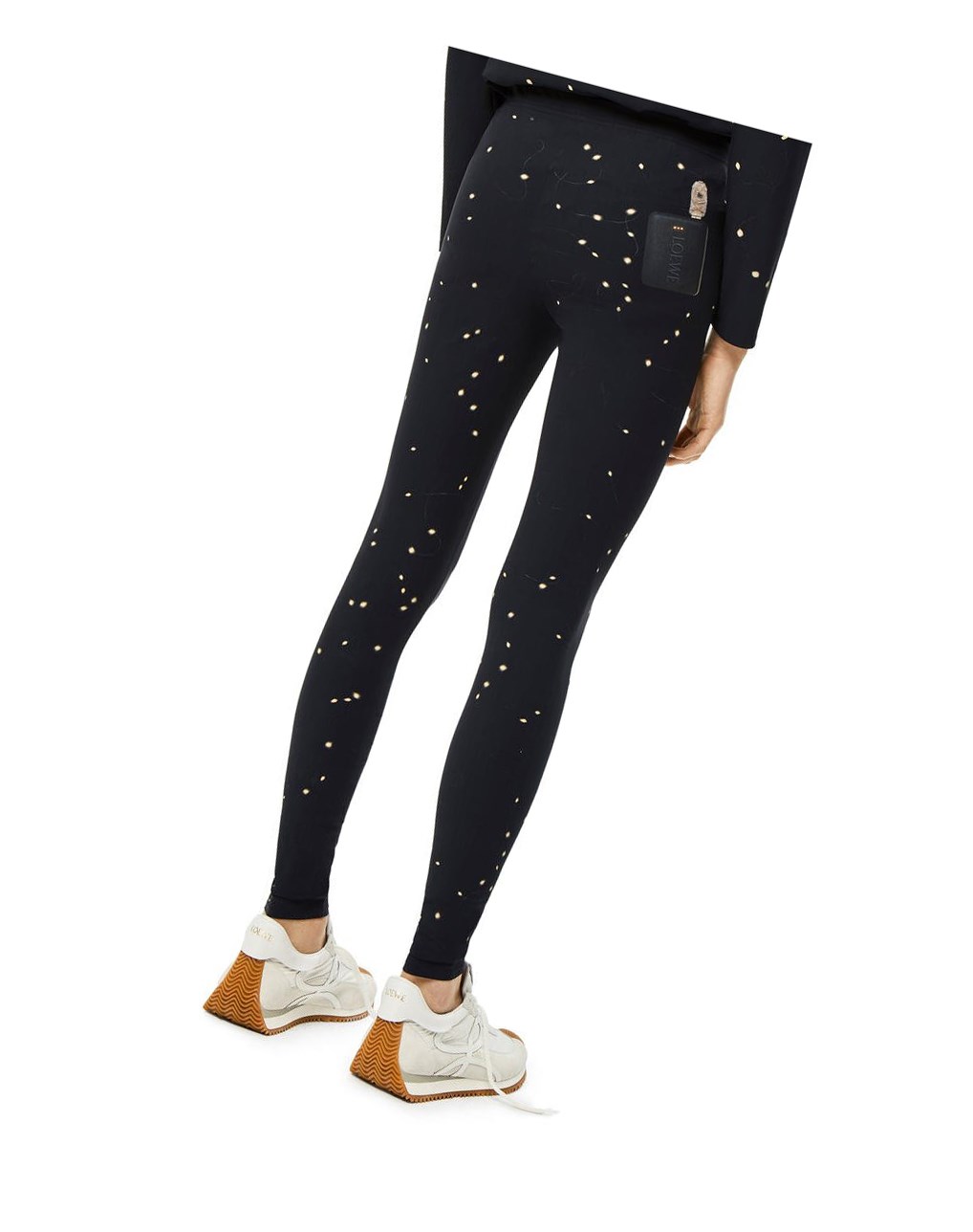 Loewe LED print leggings in polyamide Noir Jaune | 1826WBSJQ