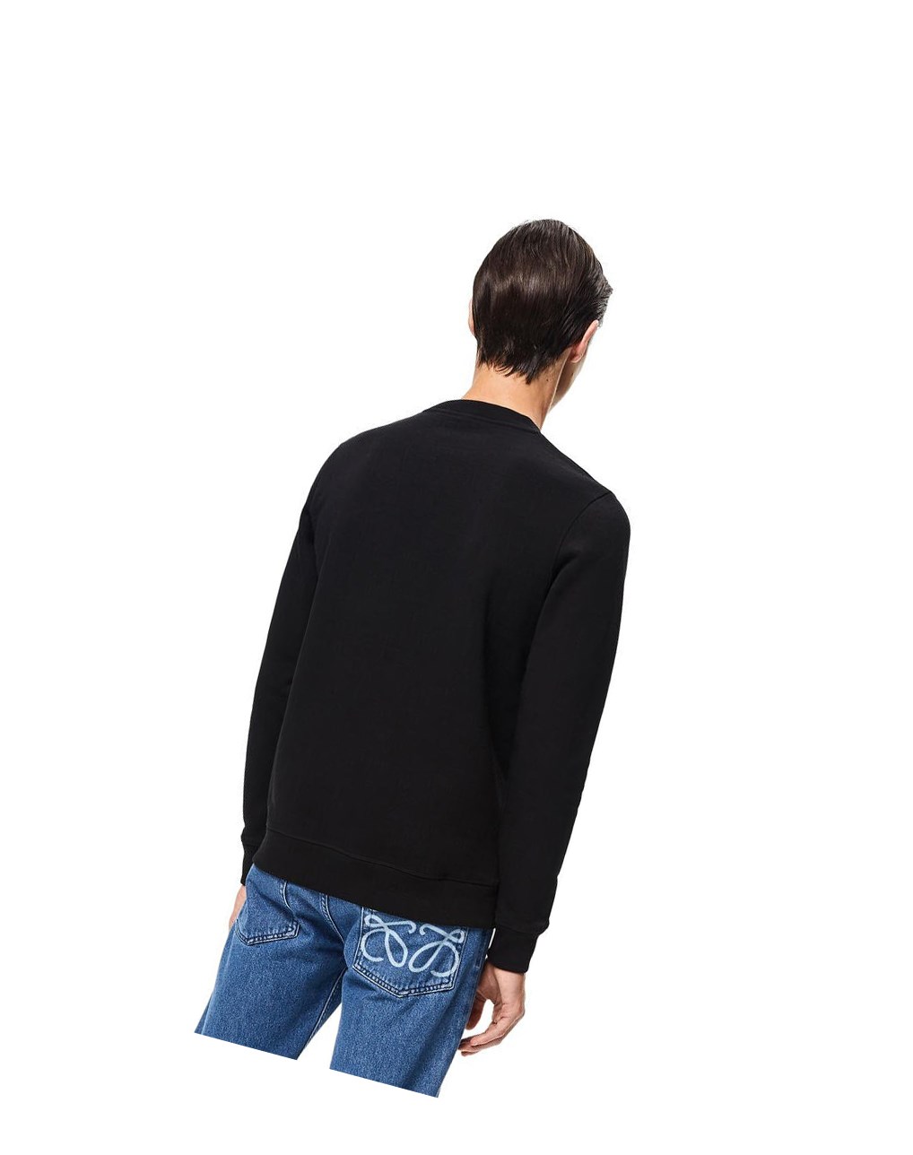 Loewe LOEWE Anagram embroidered sweatshirt in cotton Noir | 1063JDWKB