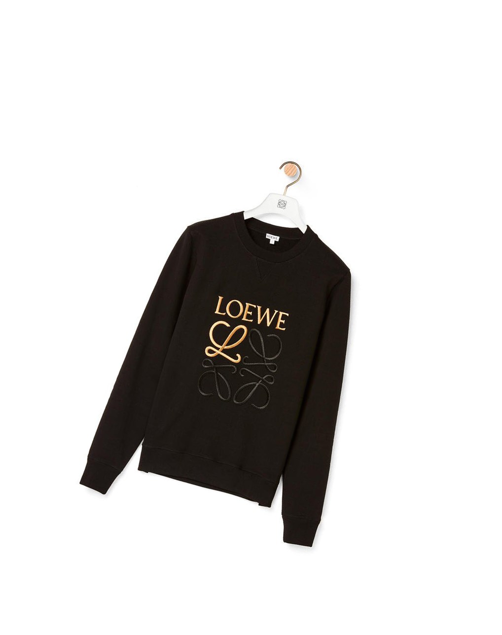 Loewe LOEWE Anagram embroidered sweatshirt in cotton Noir | 1063JDWKB