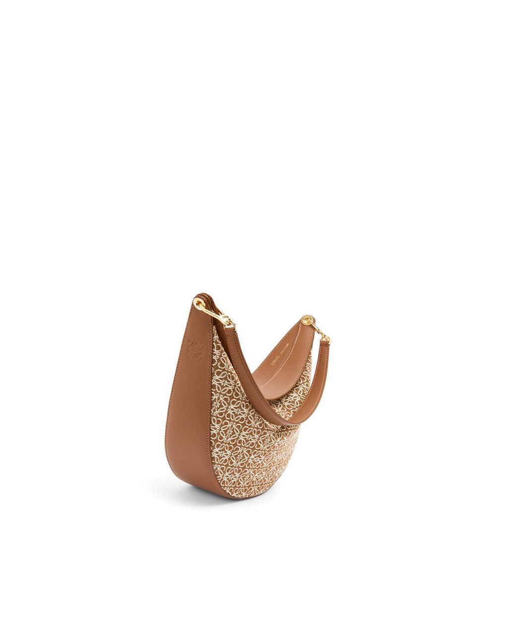 Loewe LOEWE Luna bag in Anagram jacquard and classic calfskin Tan / Pecan | 4256MOBPN