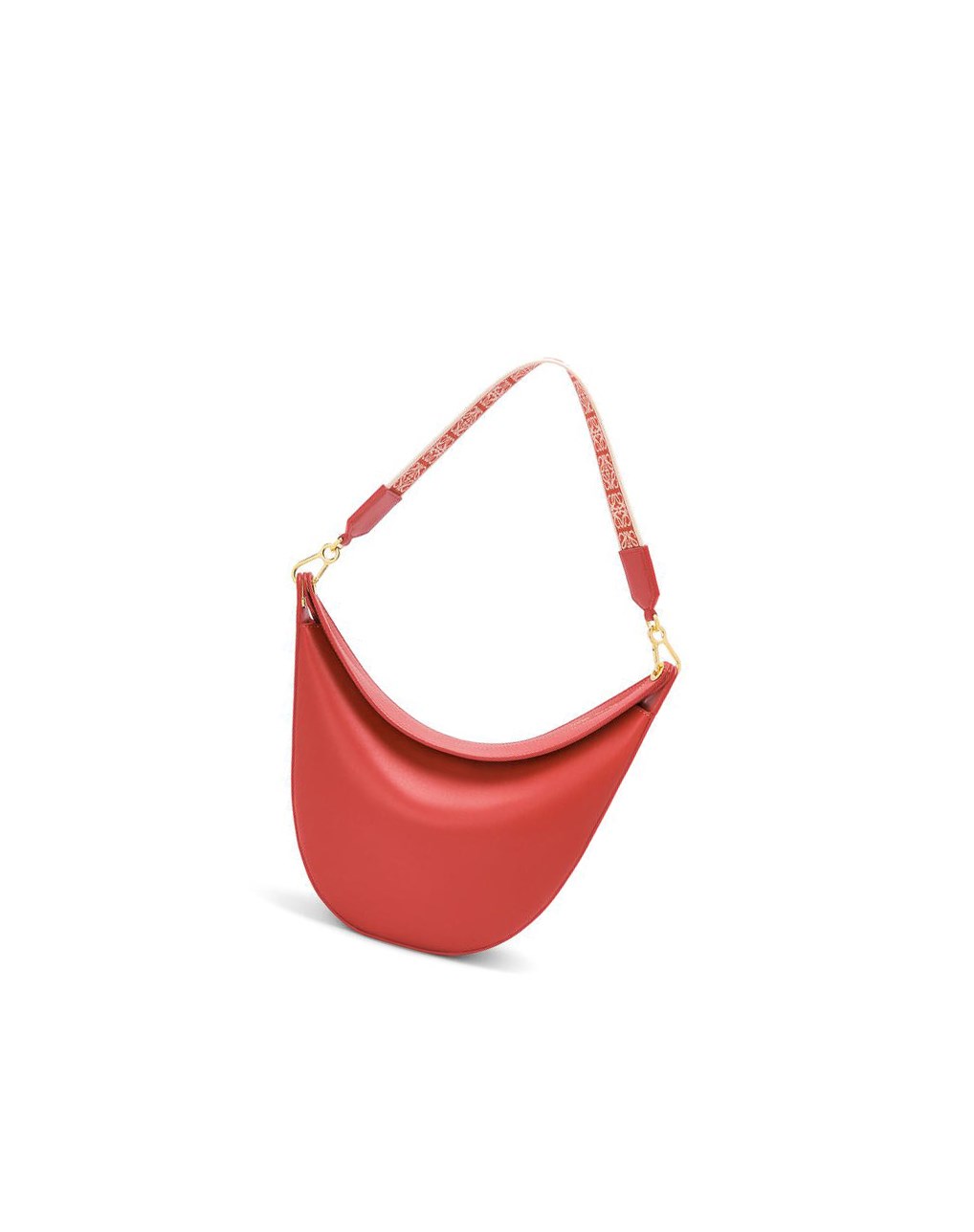 Loewe LOEWE Luna bag in satin calfskin and jacquard Rouge | 0968HJCPU