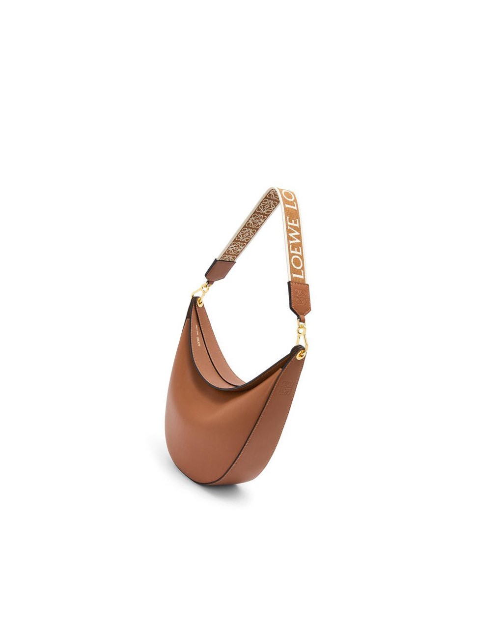 Loewe LOEWE Luna bag in satin calfskin and jacquard Pecan | 2360PNVKT