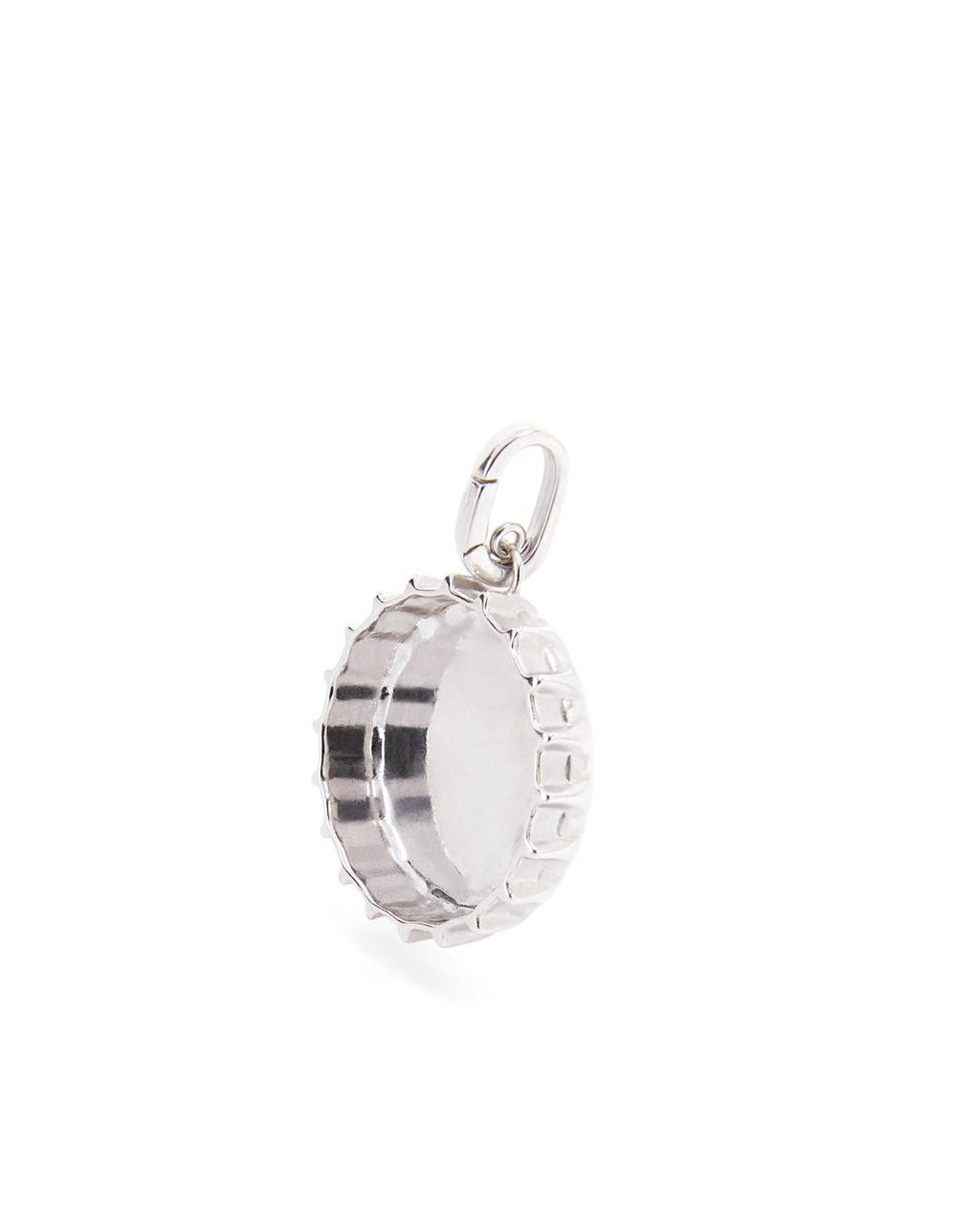 Loewe LOEWE bottle cap pendant in sterling silver and enamel Argent | 3769PNHOD