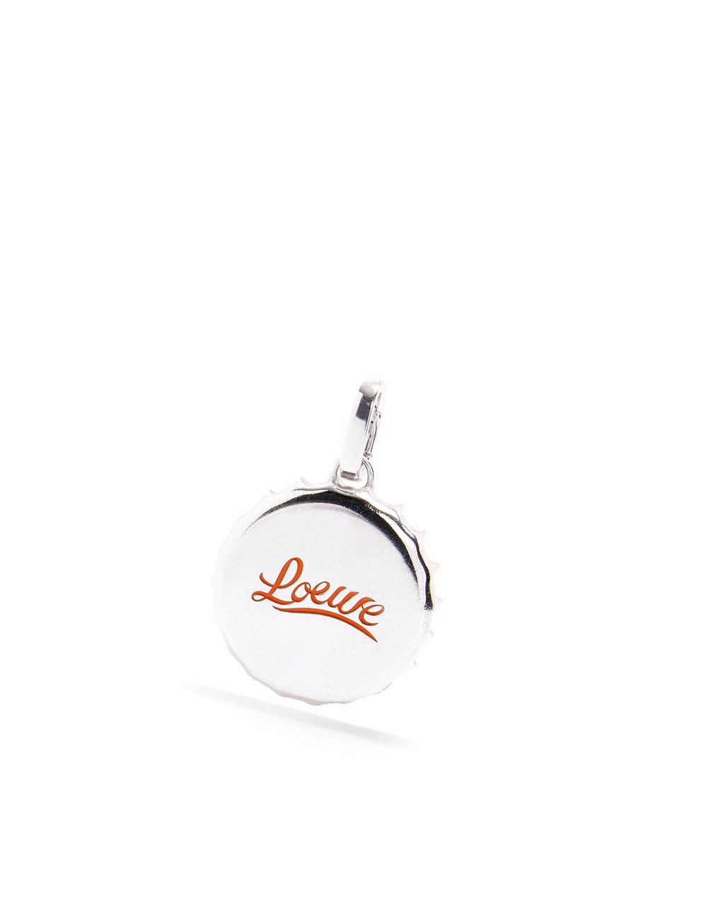 Loewe LOEWE bottle cap pendant in sterling silver and enamel Argent | 3769PNHOD