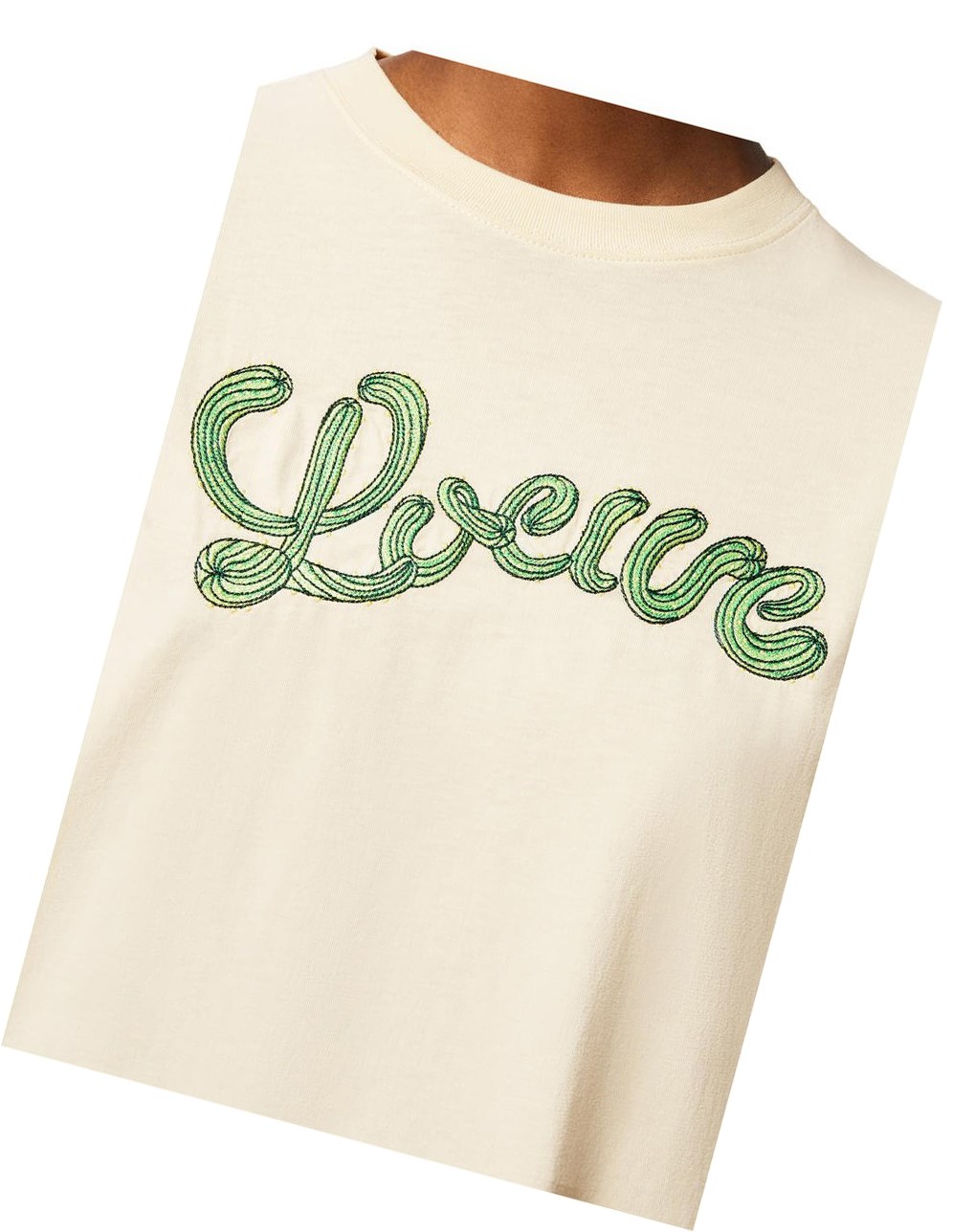 Loewe LOEWE cactus T-shirt in cotton Ecru | 4579EUJPW