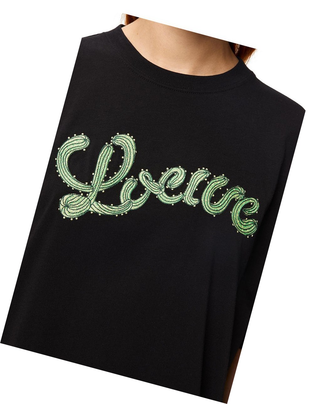 Loewe LOEWE cactus T-shirt in cotton Noir | 9615WVACX