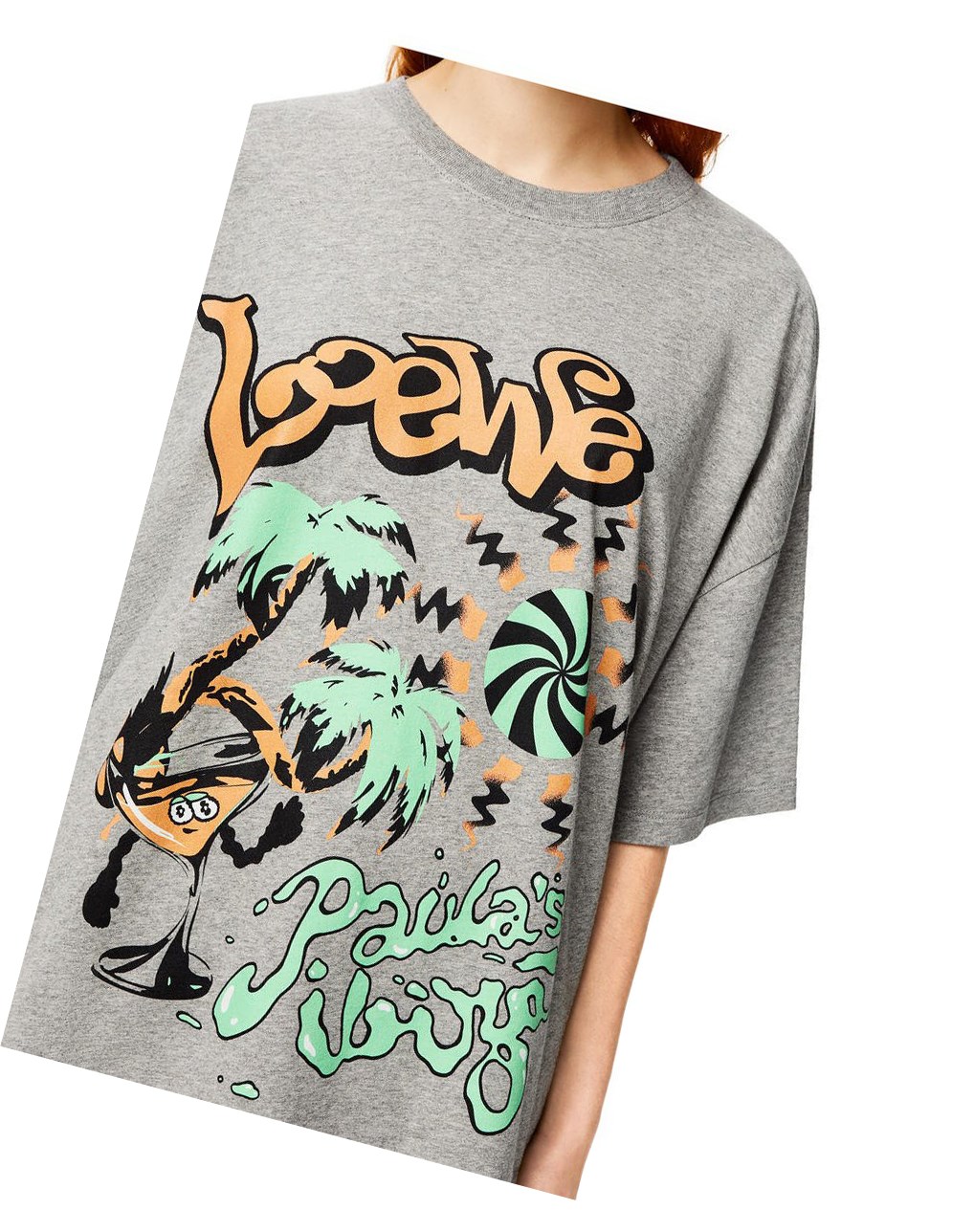 Loewe LOEWE cocktail T-shirt in cotton Grise | 3480UYVRT