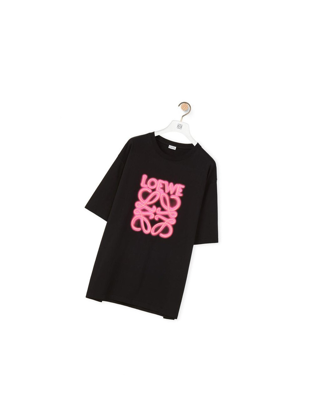 Loewe LOEWE neon T-shirt in cotton Noir Rose | 8024BVPDK