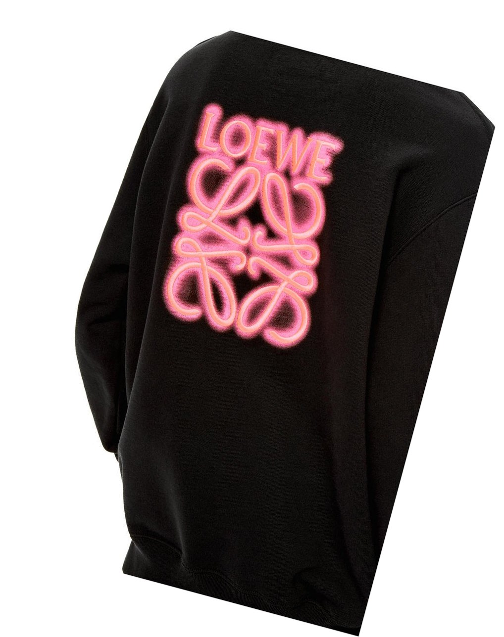 Loewe LOEWE neon hoodie in cotton Noir | 8407CQJZK