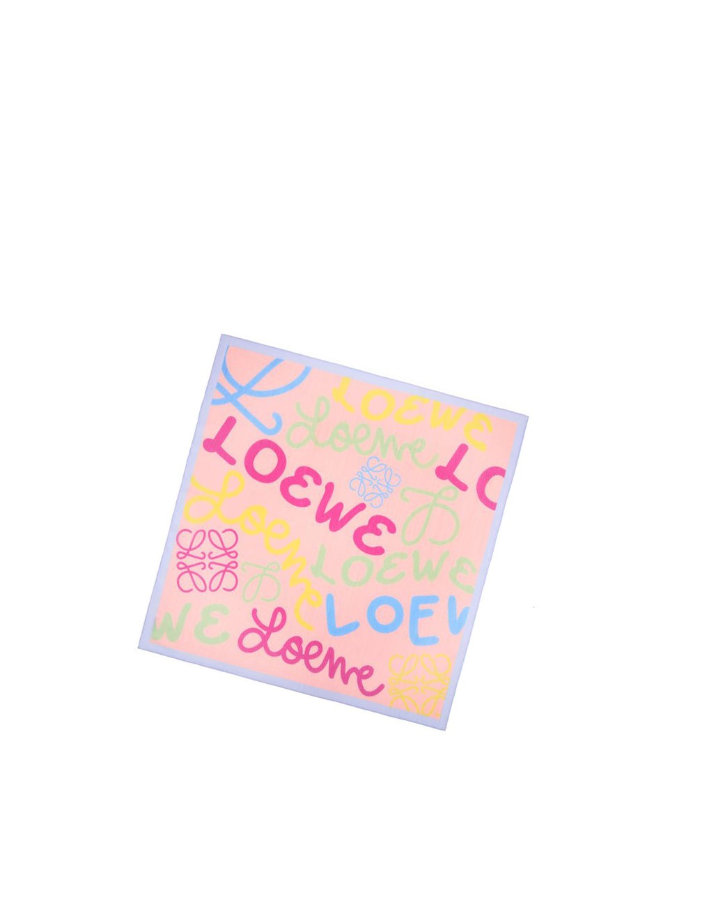 Loewe LOEWE scarf in cotton and silk Rose Multicolore | 4395DMZPF