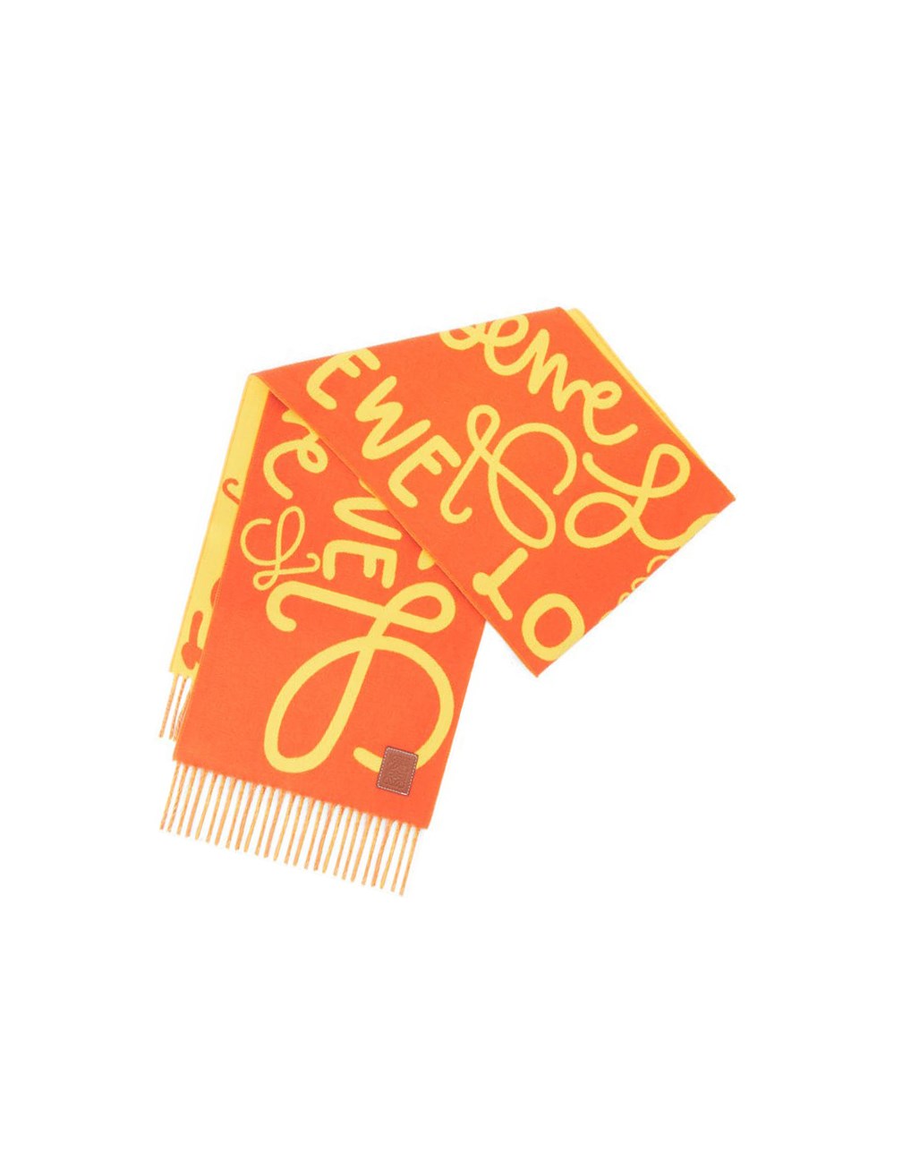 Loewe LOEWE scarf in wool and cashmere Orange Jaune | 3402JLDAE