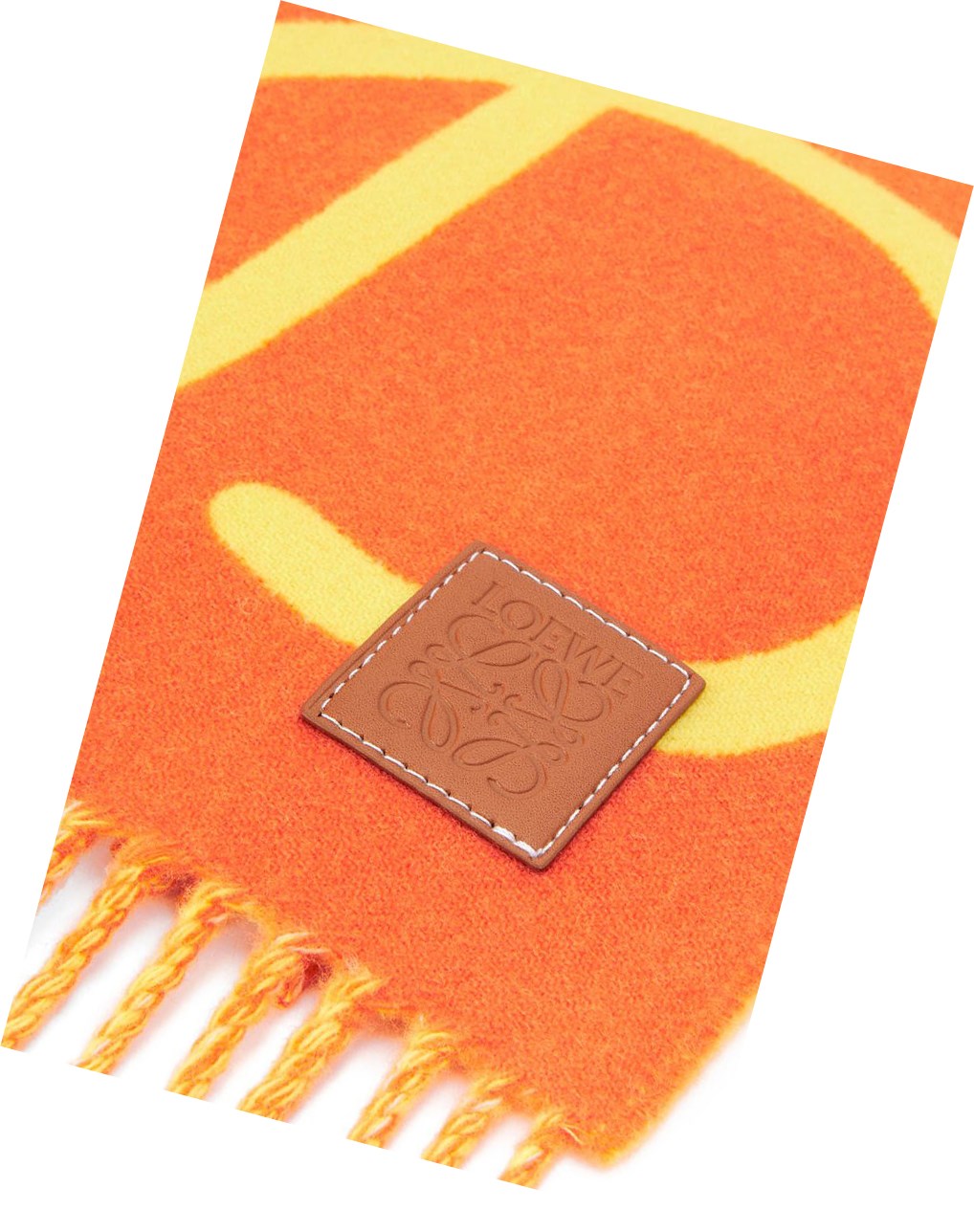 Loewe LOEWE scarf in wool and cashmere Orange Jaune | 3402JLDAE