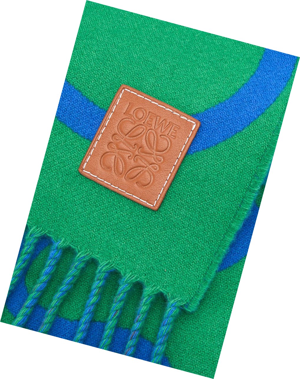 Loewe LOEWE scarf in wool and cashmere Vert Bleu | 9520JRVUW