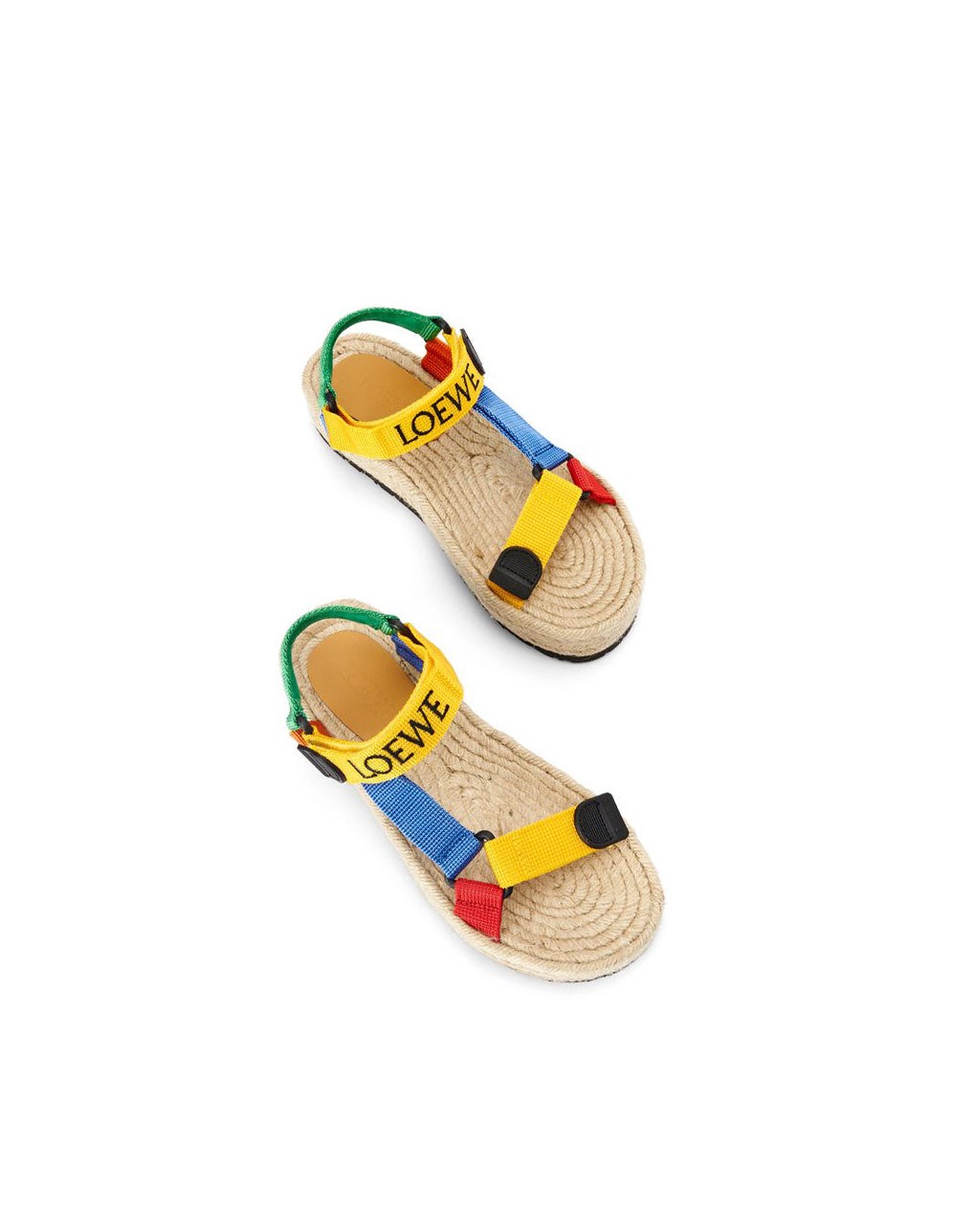 Loewe Lanières espadrille in nylon Jaune | 0457SIFEV