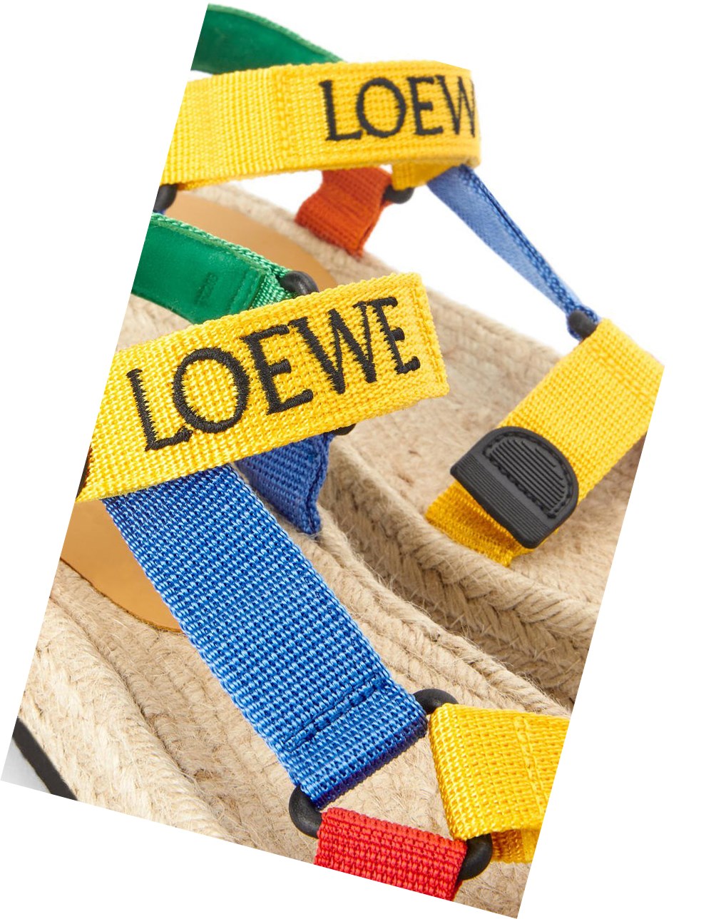 Loewe Lanières espadrille in nylon Jaune | 0457SIFEV