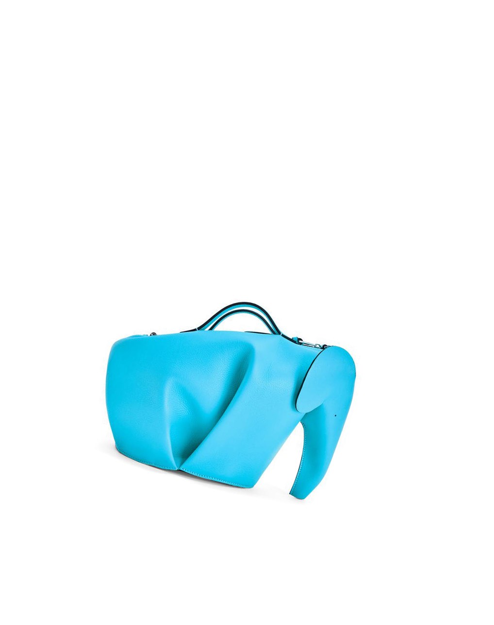 Loewe Large Elephant bag in classic calfskin Cyan | 4127JFBDQ