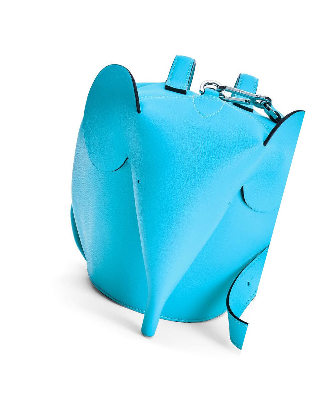 Loewe Large Elephant bag in classic calfskin Cyan | 4127JFBDQ