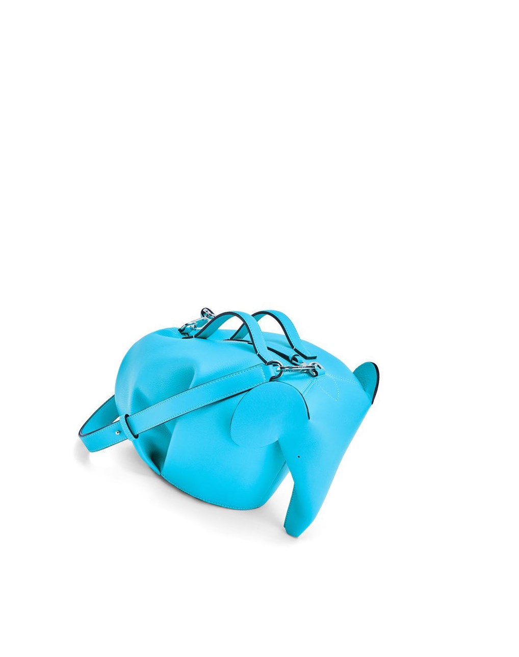 Loewe Large Elephant bag in classic calfskin Cyan | 4127JFBDQ