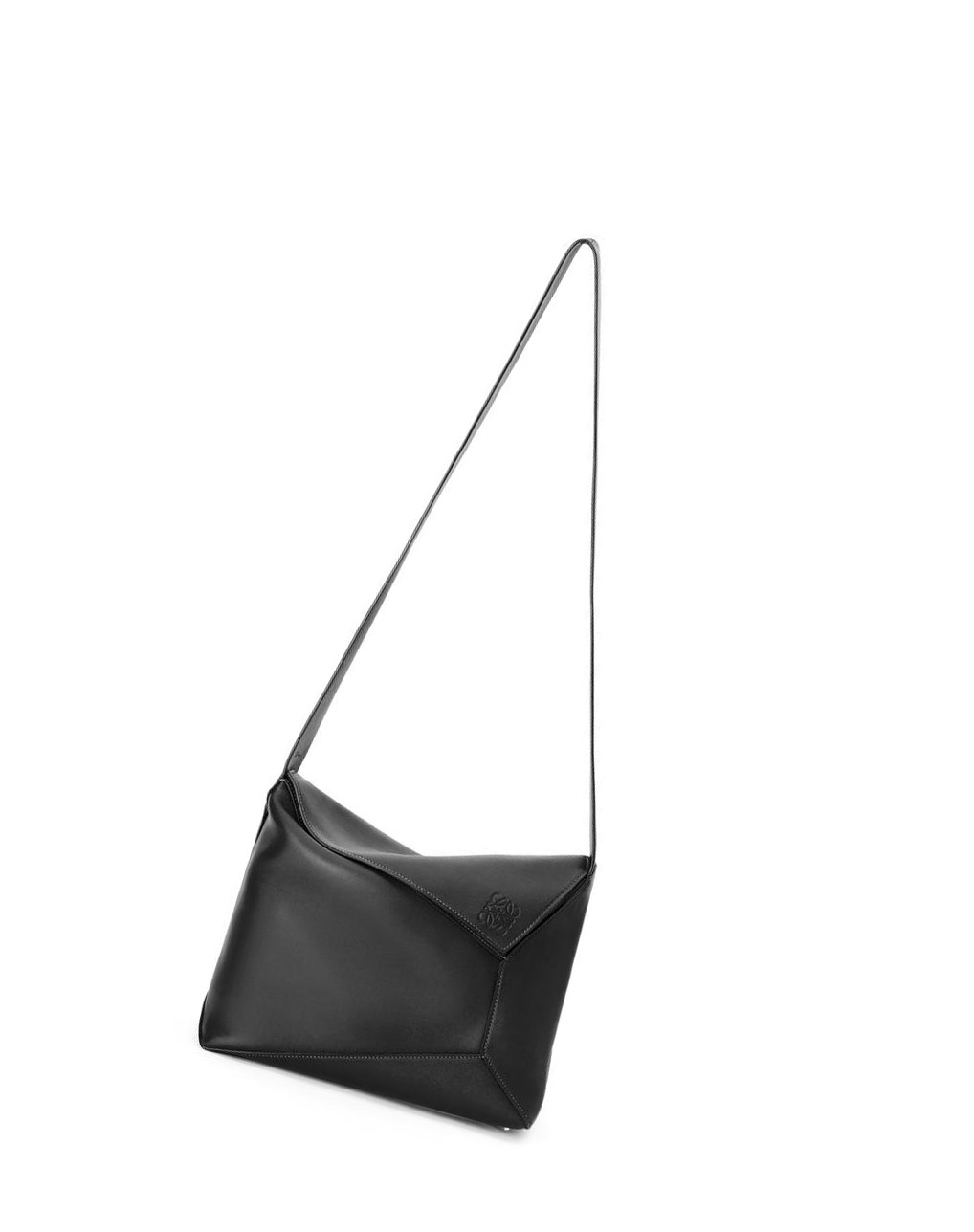 Loewe Large Puzzle Hobo bag in nappa calfskin Noir | 7450YWLIU