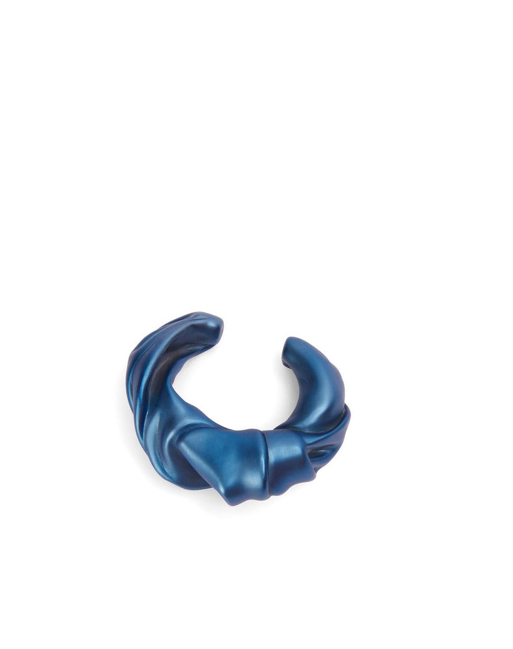 Loewe Large nappa twist cuff in sterling silver Bleu | 2761OTMNL