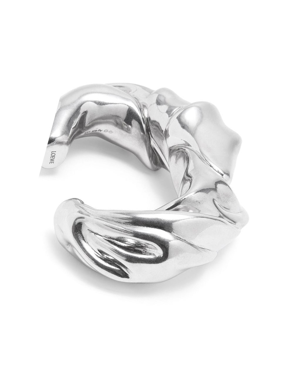 Loewe Large nappa twist cuff in sterling silver Argent | 4078JRWXV