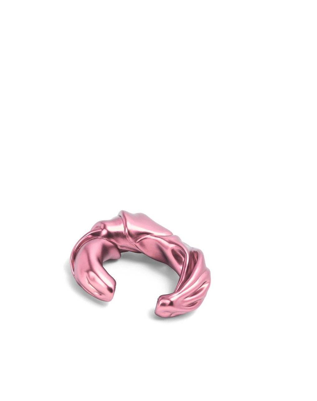 Loewe Large nappa twist cuff in sterling silver Rose Clair | 4591VTXLY