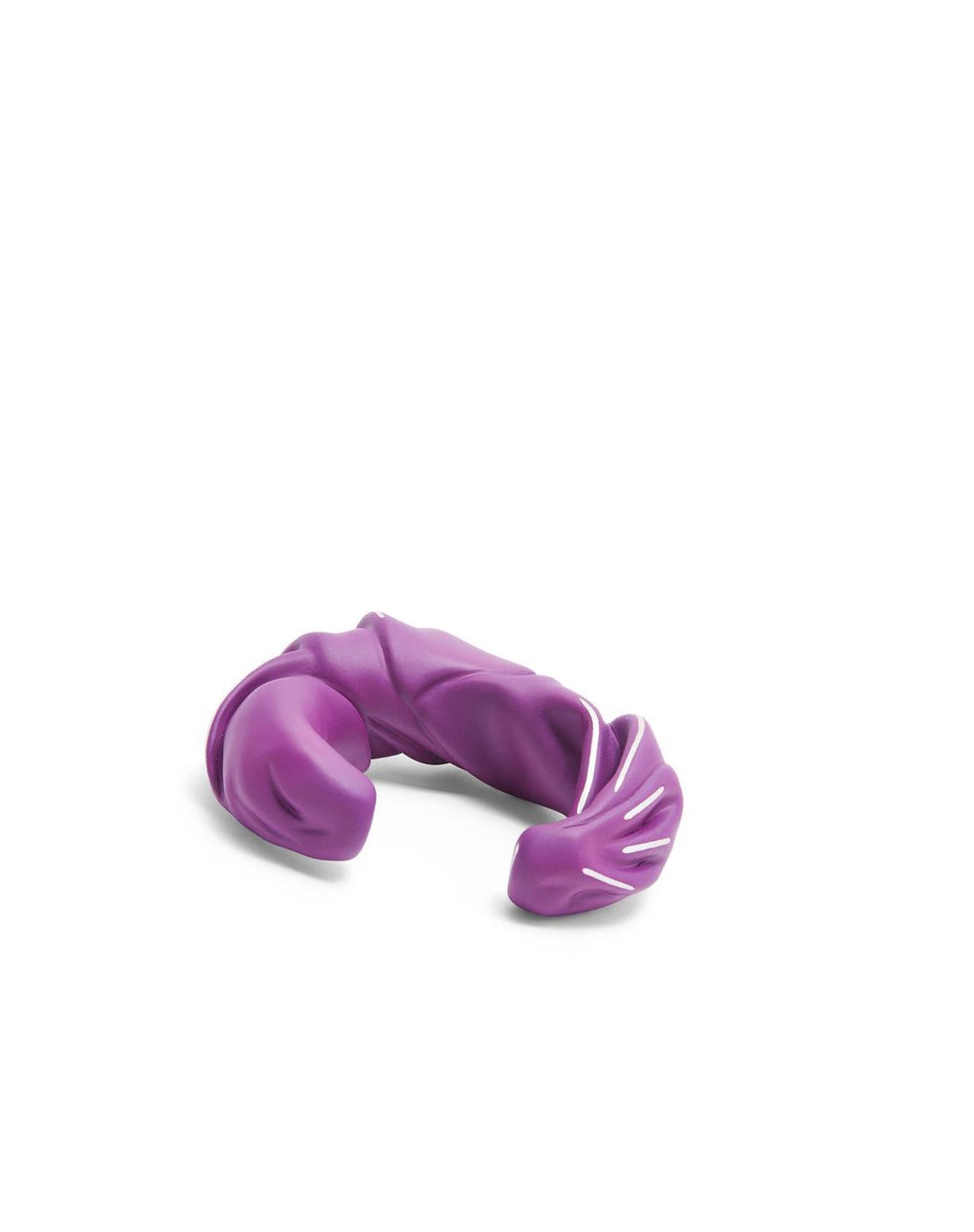 Loewe Large nappa twist cuff in sterling silver Fushia | 5379BSQEA